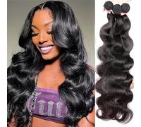 Bundles Cheveux Brésiliens Cheveux Bundles Body Wave Couleur Naturelle 100% Humains Weave 1/3/4 pcs Cheveux pour femmes(12A,REMY CHAIR_28INCHES 1 PIECE)