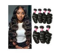 Bundles de cheveux 8-30 pouces vague lâche brésilien cheveux humains paquets 1/3/4 extensions noires naturelles pour femmes(8inches 1pc)