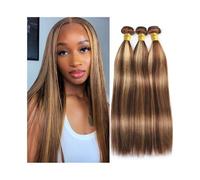 Bundles de cheveux surlignent les mèches de cheveux humains raides P4/27 Extensions brésiliennes Remy Double chaîne (20 22 24)