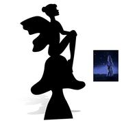 BundleZ-4-FanZ Fan Packs Ventilateur Lot - Fée sur Un Champignon Silhouette Carton Grandeur Nature/Standup/Carton - Comprend 8 x 10 Photo étoile