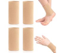 Bunga Pads pour Patineurs artistiques Chaussettes de Patinage Artistique à Manches à la Cheville Chauffe de Patinage de Glace 4pcs Hydrating Gel Protecteur