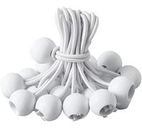 Bungee Ball,Elastic Bungee Cords With Ball For Curtain Bungee Banners (White 25)