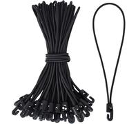 Bungee Cord With Hooks,30 Pcs Rubber Bungee Cord With Hooks,25 Cm Elastic Tarpaulin Bungee Cord For Banner,Pavilion,Tarpaulin,Camping,Tent,Curtains Extension Harness