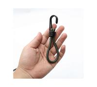 Bungee Cords with Hooks,Elastic Bungee Rope with Hooks Metal Shock Cord Hooks for Outdoor Tying Down Tarpaulins, Motorcycle Transport Locking(6 Pieces
