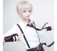 Bungo chiens errants Nakajima Atsushi court argent gris postiche résistant à la chaleur Cosplay Costume perruques + bonnet de perruque
