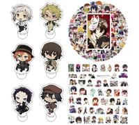 Bungo Lot de 6 figurines de chiens errants en acrylique double face 8 cm