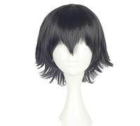 Bungo Stray Dogs Anime Edogawa Ranpo Perruque courte en fibre résistante à la chaleur + bonnet de perruque pour Halloween, jeu de rôle pour homme