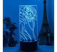 Bungo Stray Dogs Figurine d'anime Illusion 3D Dazai Osamu Lampe LED Otaku avec capteur de couleurs changeantes Veilleuse Art Décoration