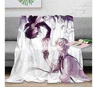 Bungou Stray Dogs Nakajima Atsushi/Ryunosuke Akutagawa Impression numérique 3D animée Couverture en micro polaire ultra-douce en flanelle entretien facile