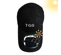 BUNIQ Ventilateur à énergie Solaire,Soleil Casquettes Baseball Chapeaux Refroidissement - Casquettes Baseball d'été avec Ventilateur Solaire, Chapeau Pare-Soleil à Large