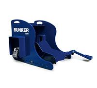 BUNKER BP68M Antivol Sécurité Maximale pour Le Stationnement avec Cale de Roue Réglable, Ancre de Moto Blindée, Cadenas en Acier, Bleu