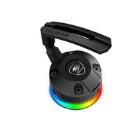 BUNKERRGB - SUPPORT CORDON SOURIS COUGAR BUNKER RGB AVEC VENTOUSE NOIR