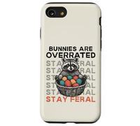 Bunnies are Overrated Stay Feral Funny Easter Coque pour iPhone SE (2020) / 7/8