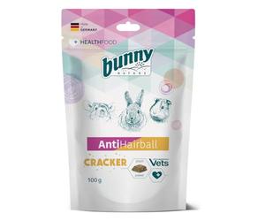 Bunny Antihairball Crackers | 100 g | Complément alimentaire pour lapins nains, cochons d'Inde et chinchillas | Soutien en cas d'excrétion des poils avalés