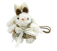 Bunny Bag Breloque - Velours 21x17cm | Pendentif en peluche mignon avec vêtements détachables | Accessoire de souple pour sac à dos sac à main portefeuille décoration de voiture et