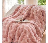 Bunny Blanket for Women, The Bunny Blanket for Adults, Cozy The Bunny Blanket for Couch, Comfort Warm Thick Bubble Plush Fluffy Blanket Girls. (Pink,71 * 79in/1.8 * 2m)