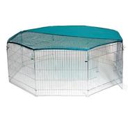 Bunny Business Enclos à 8 panneaux avec filet de sécurité, taille XL, 139,7 x 139,7 cm