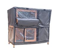 BUNNY BUSINESS Housse de Protection pour clapier de Luxe avec Plateaux coulissants et Compartiment à Foin pour clapier BB-48-DDL-HR 122 x 50 x 100 cm