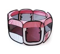 BUNNY BUSINESS Parc de Jeu en Tissu pour Lapins/cochons d'Inde Pliable Rose