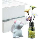 Bunny Car Decoration - Flower Vase Dashboard Ornament | Resin Decor