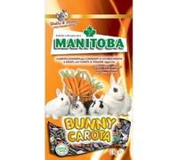 Bunny Carotte Manitoba Nourriture pour lapins, aliment complet pour lapins avec carottes et vitamines | 1 paquet de 1 kilogramme.