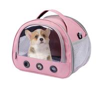 Bunny Carrier, Small Pet Shoulder Bag, 8.66x7.48x7.09 inches, Transparent Breathable Hamster Travel Case, Lightweight Portable, Outdoor Adventures for Hiking, Walking (Multicolor)