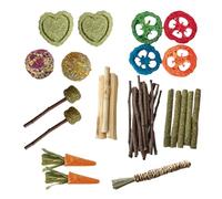 Bunny Chew Toys for Dent, Hamster Wood Chew Toy, Small Animal Hamster dentition des friandises en bois, Mâcher la piqûre traite les fournitures d'accessoires de cage gerbilles pour les petits animaux