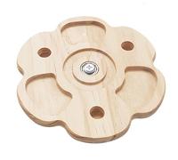 Bunny Chewing Toys - Hamster Enrichment Toy | Interactive Chinchilla Rotating Toys | Funny Cage Accessories | 16 x 16 x 1,2 cm Hamster Exercise Toys for Playing, Exercise, Teeth Cleaning (Wood + Meta)