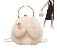 Bunny crosbody Bag - Plush Rabbit Cartoon Bag, Cute Animal Handbag Soft Lovely Accessory For Women| Doll Hand With Lightweight Design Daily Use Travel