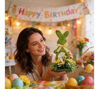 Bunny Decor, Easter Bunny Decorations, Rabbit Decors, Long-Lasting Festive Figurine, Bunnys Home Decor for Family Friends Adults Men Women Home Indoor Office Study Holiday