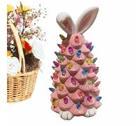 Bunny Decorations for Home - Easter Bunny Figurine, Cute Bunny Tree Easter Decorations,Easter Bunny Status Decor, Vintage Rabbit Tabletop Home Decoration, Easter Gift for Children, Decor