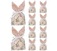 Bunny Ear Candy Bag - 10 Piece Drawstring Pouch easterFavors, Party Favor Bags for Holiday Birthday Wedding Family Gathering Celebration | School easterParty, Sunday School Activity, Neighborhood