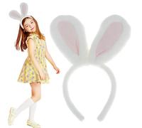 Bunny Ears Headband - Bandeau doux en peluche Bunny Easter Headdress Bunny Ears | Adorable animal Ear Headpiece Costumes, Festival Fuzzy Cosplay Bunny Hairband pour femmes, filles et garçons