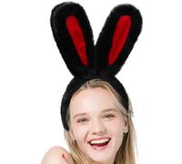 Bunny Ears Headband - Velvet 30x20cm | Soft-Touch Bunny Ears Hairband Ea- Headbands For Adults And Kids | For Cosplay Party Photos Stage Performance And Daily Wear