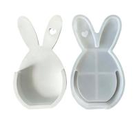 Bunny Easter Egg Mold, Silicone Easter Egg Molds, Bunny Easy Release Spring Craft Supplies for Resin Epoxy Wax Plaster Holiday Decor Home Party Art Projects Family Beginners Crafting