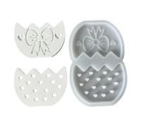 Bunny Easter Mold - Easy Release Silicone Molds, 4.5x2.9x0.78 inches Easter Egg Craft Supplies for Resin Epoxy Wax Plaster, Holiday Decoration and Art Projects, DIY Home Party Family Beginners