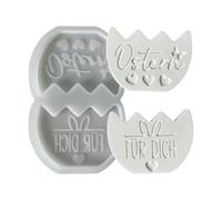 Bunny Easter Mold - Easy Release Silicone Molds, 4.5x2.9x0.78 inches Easter Egg Craft Supplies for Resin Epoxy Wax Plaster, Holiday Decoration and Art Projects, DIY Home Party Family Beginners