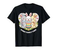 Bunny Family Vibes Lapin Mignon Dimanche de Pâques Floral T-Shirt