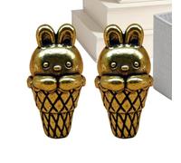 Bunny Figurines, Rabbit Statue, 1.30x1.06 Inches Cute Small Craft Table Decor, Home Accessories for Kitchen Living Room Bathroom Mantel Desk Shelf Holiday Party, Events Gift, Best Tools for Family Use