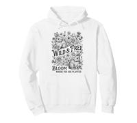 Bunny Floral Art Bloom Where You are Planted Citation Vintage Sweat à Capuche