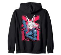 Bunny Girl Techwear Harajuku Anime Manga Cyberpunk Esthétique Sweat à Capuche