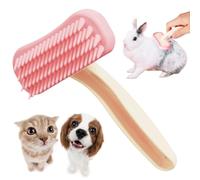 Bunny Grooming Brush, Soft Silicone Shedding Comb, Gentle Pet Hair Removal Tool, Cleaning Massage System, Cute Animal Grooming Brush with Easy Grip Style, Small Pet Care for Home Use