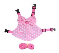 Bunny Harness - 18-20cm Breathable Adjustable Outfit | Escape Proof Kitten Clothes with Lead Rope and Bow Design for Bunny Small Pet Ferret Kitten Squirrel Walking Hiking