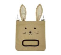 Bunny Hay Bag, Distributeur de Foin Suspendu pour Petits Animaux, Accessoire de Cage pour Animaux de Compagnie Hamsters Chinchillas et Lapins