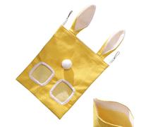 Bunny Hay Feeder, Grass Feeding Bag, 16.54x9.84 inches Forage Storage Dispenser, Small Animal Accessory for Chinchilla Hamster Bunny Pet Cage Bedding Food Treat Supplies