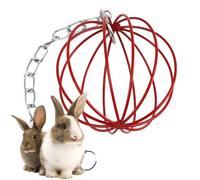 Bunny Hay Feeder - Support métallique à suspendre pour jouets à mâcher | Taille compacte Had Boule de foin avec crochets à clip, mangeoire pour hamster, chinchilla, petit animal de compagnie
