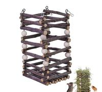 Bunny Hay Feeder - Wooden Container, Funny Rack for Cage, Livestock Holder with Natural Design, Small Pet Supply, Hay Organizer for Indoor Home and Outdoor Yard