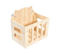 Bunny Hay Holder Cute Wooden Cage Decor Hay Basket Cage Feeder