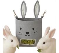 Bunny Hay Holder - Hangable Hay Feeder Bag | Small Pet Storage Dispenser for Rabbit Guinea Pig Hamster Chinchilla | Hanging Animal Accessories Cage Supplies Food Storage Organizer