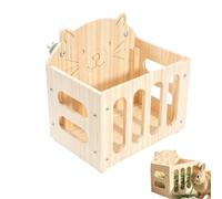 Bunny Hay Holder - Large Capacity Wooden Cage Decor Hay Basket Feeder